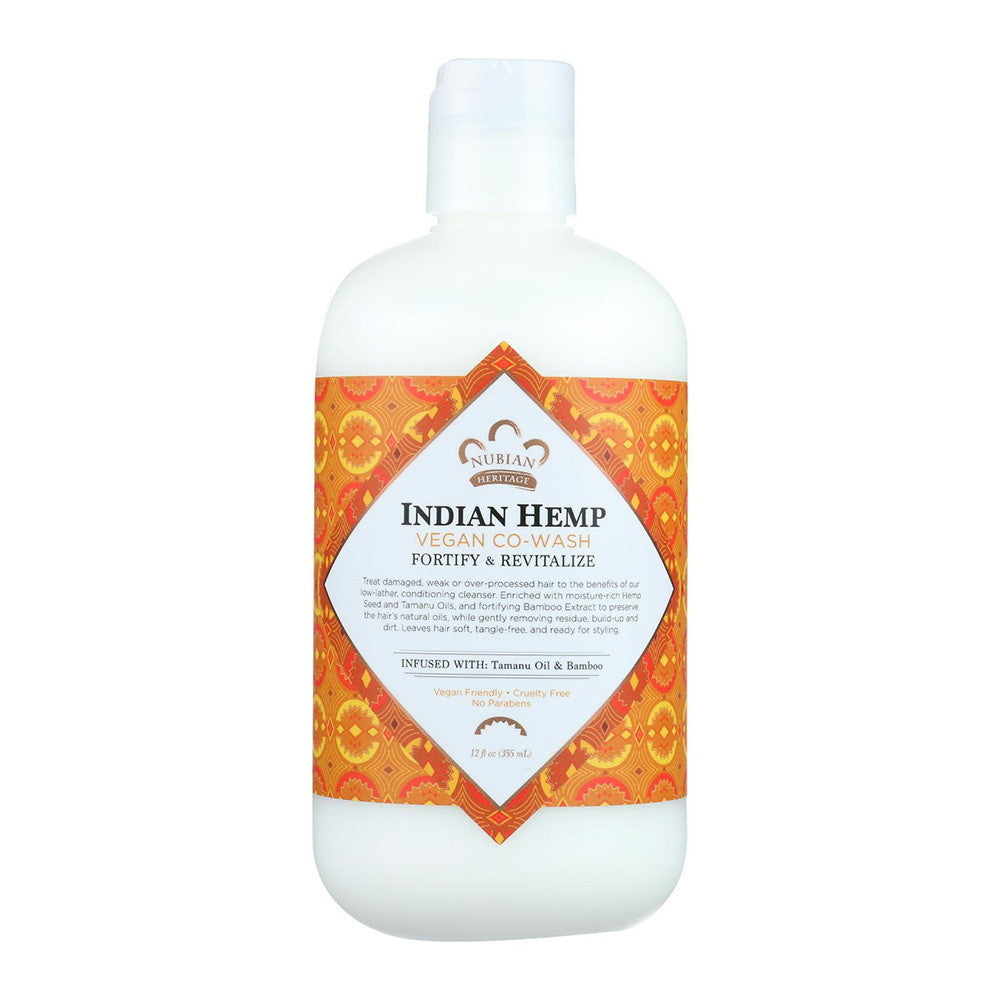 Nubian Heritage Indian Hemp Vegan CoWash Conditioner, 12 Oz